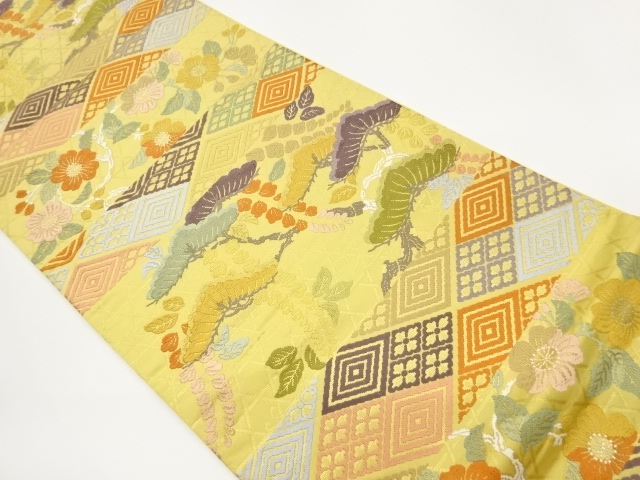 JAPANESE FUKURO OBI / KARA-ORI / WOVEN FLOWER